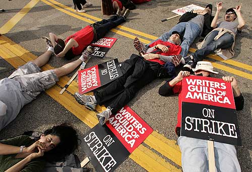 Striking Writers at FOX Studios