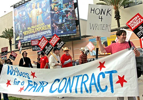 The Picket line at FOX Studios