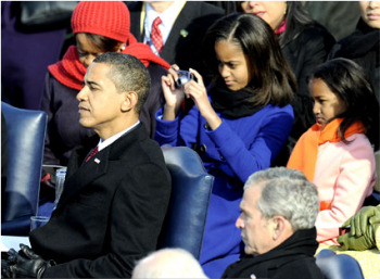 Malia Obama at her Father\'s Inauguration