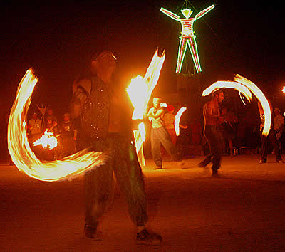 Fire Conclave performers on the night of the burn