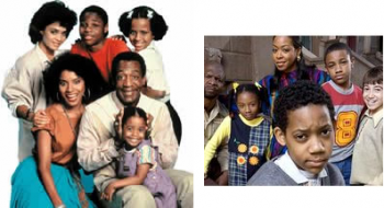 (l) The Cosby Show and (r) Everybody Hates Chris