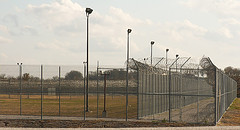 Recreation yard at Hutto Detention Center