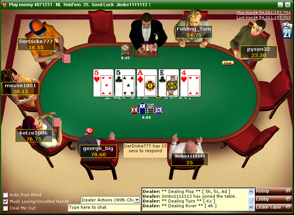 Online poker game