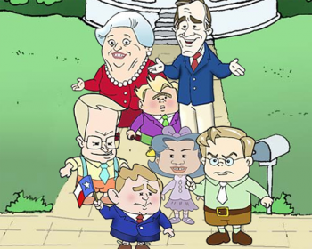 The animated cast of Lil’ Bush