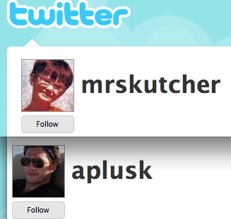 kutcher's twitter