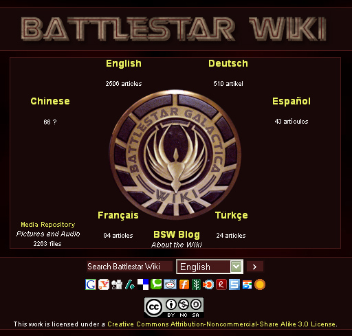 Battlestar Wiki front page