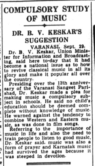 Dr. Keskar promotes classical music