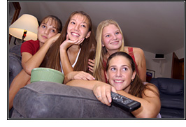 Girls Watching TV