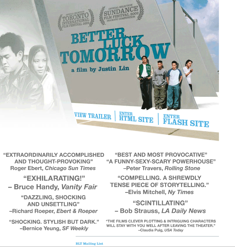 Better Luck Tomorrow website