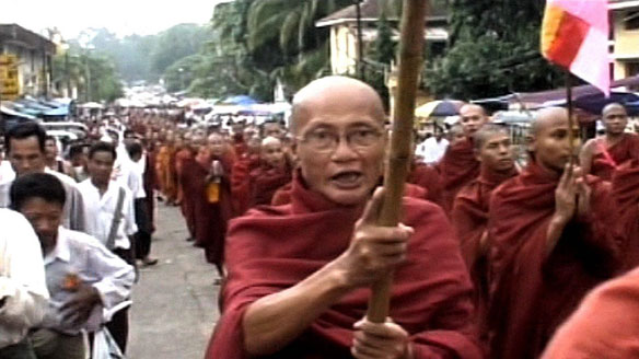 Burma VJ: Buddhist monks in anti-government protest