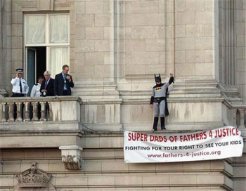 Fathers 4 Justice activist at Buckingham Palace