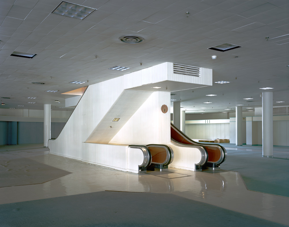 Escalator in an out of business store