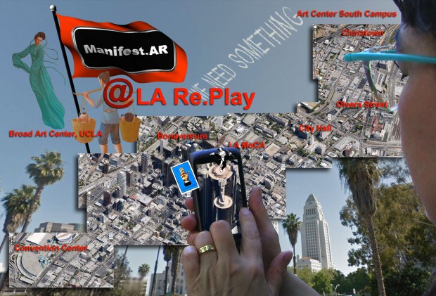 Augmented Reality walk by Manifest.AR for LA Re.Play, Los Angeles, 2012.